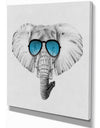 Elephant in Sunglasses - Sketch Animals Digital Print on Wrapped Canvas