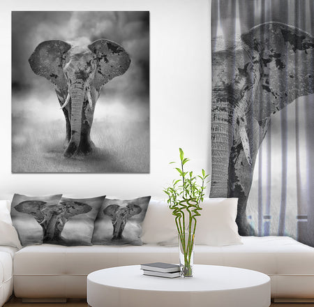 Kenya Africa Large Elephant Bull - Africa Animals photography on Wrapped Canvas