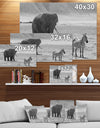 African Elephant and Zebra - Africa Animals Photography on Wrapped Canvas