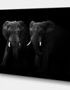 Two African Elephant Bulls - Africa Animals Photography on Wrapped Canvas