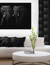 Two African Elephant Bulls - Africa Animals Photography on Wrapped Canvas