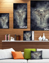 Elephant in smoke - Animals Photography on Wrapped Canvas