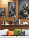 Own in Dark - Animals Painting Print on Wrapped Canvas