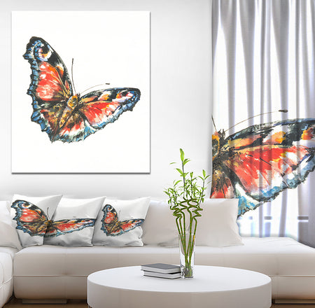 Colorful Butterfly - Animals Painting Print on Wrapped Canvas