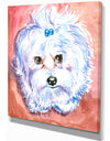 Sweet dog - Animals Painting Print on Wrapped Canvas