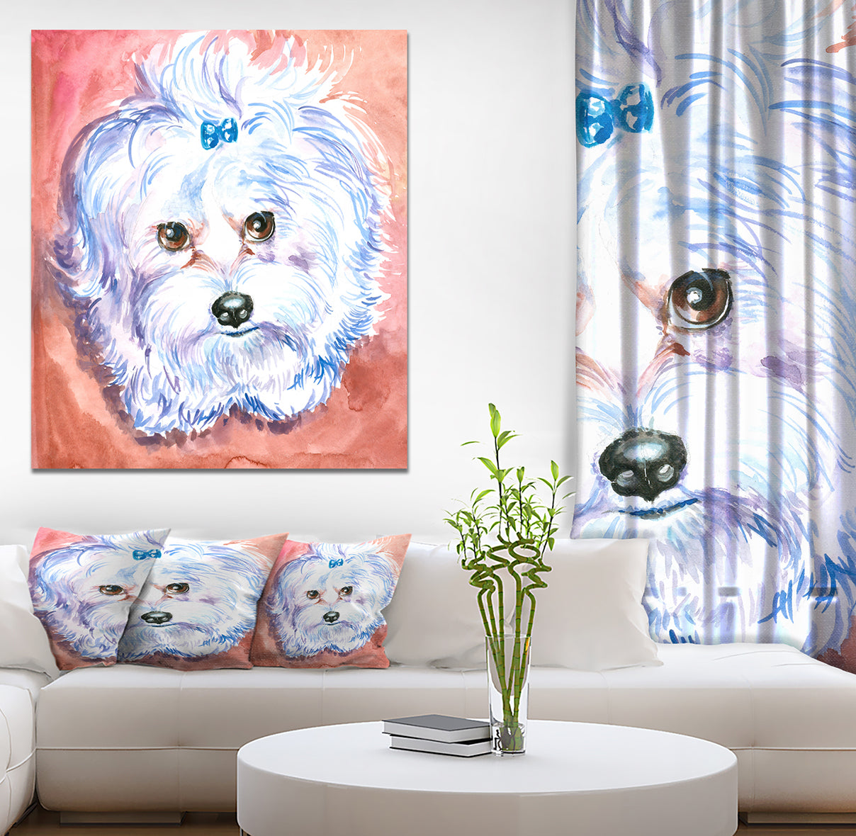 Sweet dog - Animals Painting Print on Wrapped Canvas