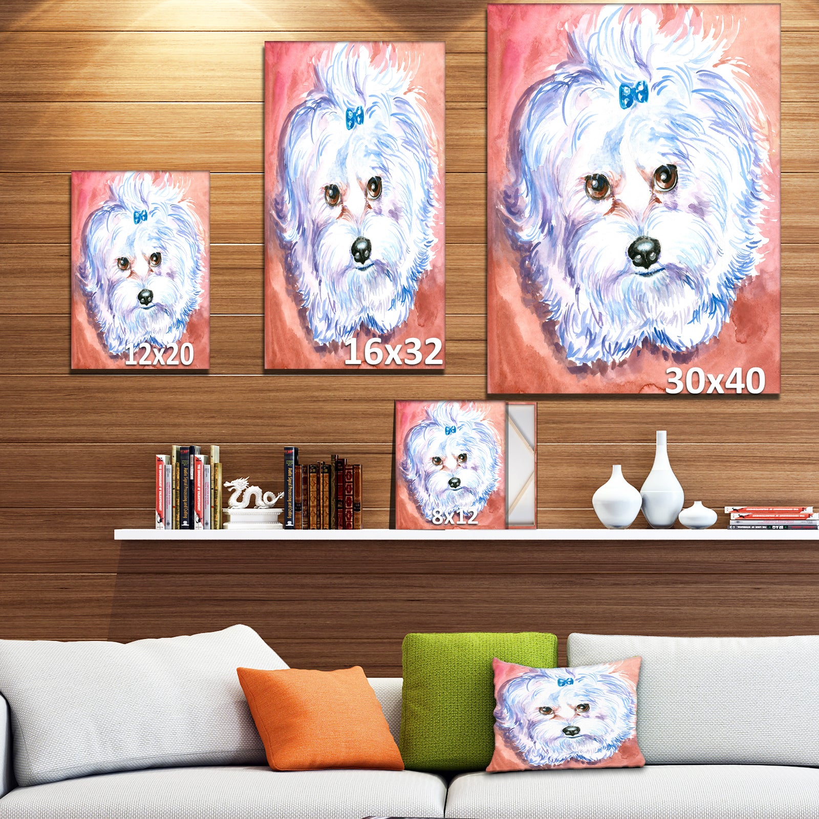 Sweet dog - Animals Painting Print on Wrapped Canvas