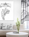 Two views of sacrum - Bones Painting Print on Wrapped Canvas