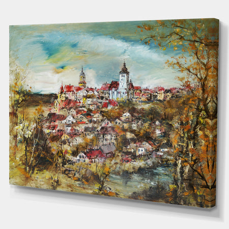 Beautiful City - Cityscapes Painting Print on Wrapped Canvas