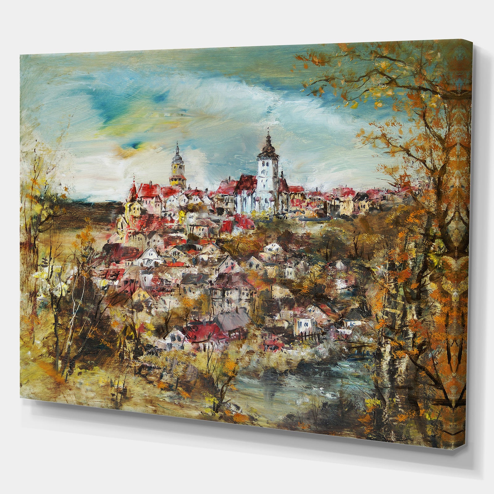 Beautiful City - Cityscapes Painting Print on Wrapped Canvas