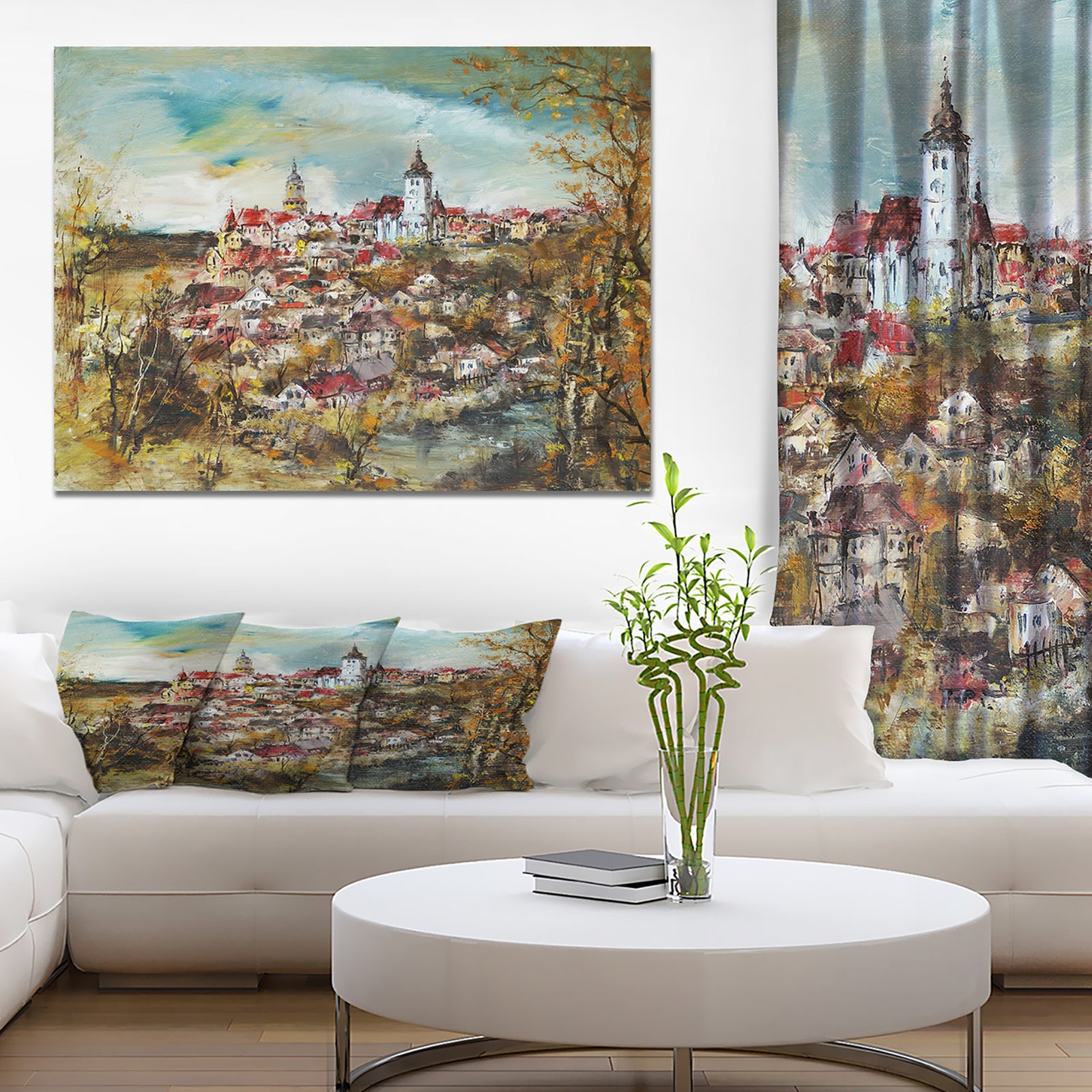 Beautiful City - Cityscapes Painting Print on Wrapped Canvas