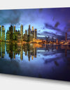 Singapore skyline view from Marina bay - Landscapes Cityscapes Photographic on wrapped Canvas