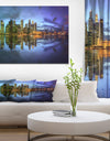 Singapore skyline view from Marina bay - Landscapes Cityscapes Photographic on wrapped Canvas