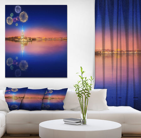 Maiden Tower or Kiz Kulesi Istanbul - Sea & Shore Cityscapes Photographic on wrapped Canvas