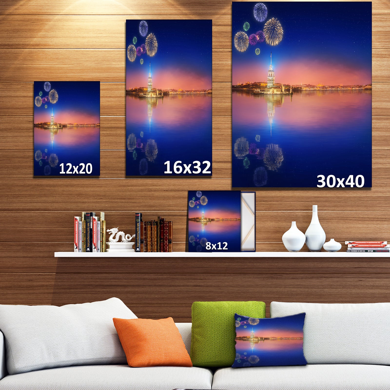 Maiden Tower or Kiz Kulesi Istanbul - Sea & Shore Cityscapes Photographic on wrapped Canvas