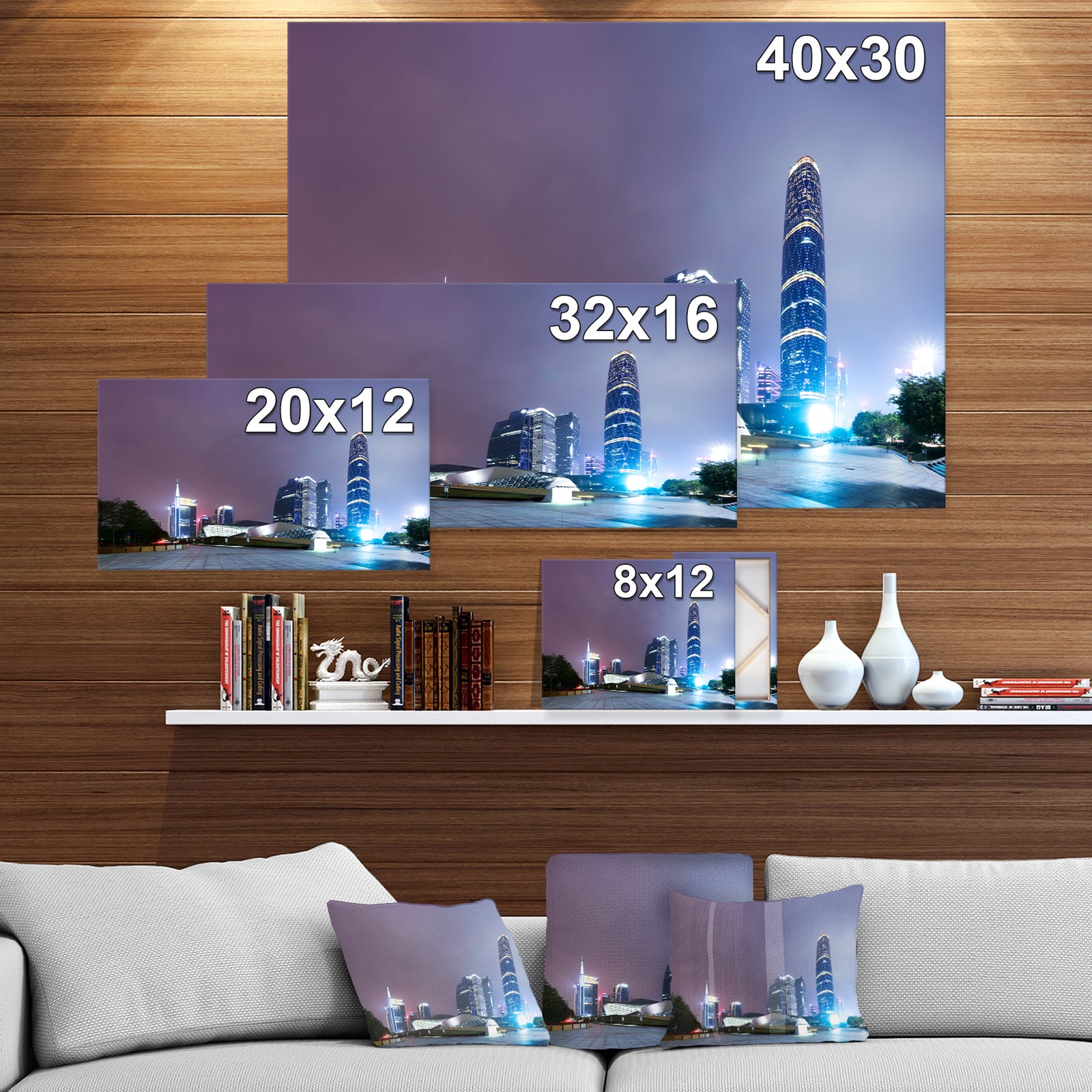 office Building - Cityscapes Photography on Wrapped Canvas
