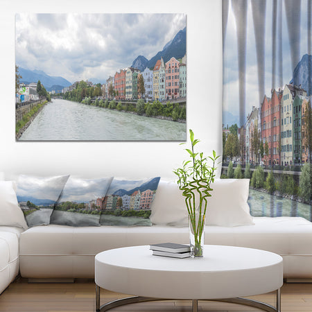 Mariahilf Street in Innsbruck Austria. - Cityscapes Photography on Wrapped Canvas
