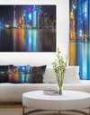 Shanghai Colorful City Skyline - Cityscapes Photography on Wrapped Canvas