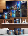 Shanghai Colorful City Skyline - Cityscapes Photography on Wrapped Canvas