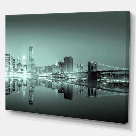 Beautiful modern cityscape - Cityscapes Photography on Wrapped Canvas
