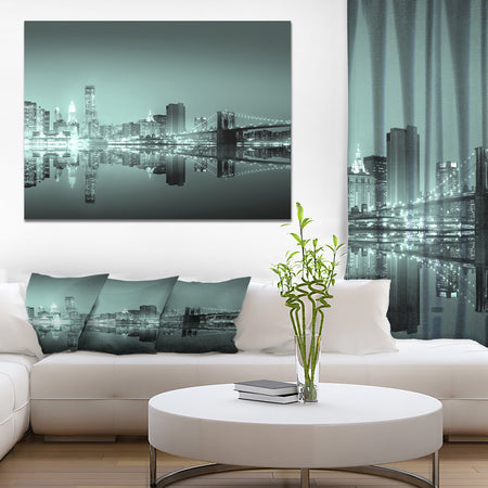 Beautiful modern cityscape - Cityscapes Photography on Wrapped Canvas