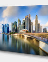 Singapore Skyline - Sea & Shore Cityscapes Photographic on wrapped Canvas