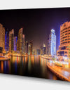 Dubai Marina UAE. Bay Panoramic View - Cityscapes Photography on Wrapped Canvas