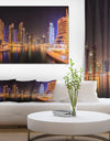 Dubai Marina UAE. Bay Panoramic View - Cityscapes Photography on Wrapped Canvas