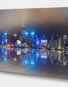 Panorama of central Hong Kong - Landscapes Cityscapes Photographic on wrapped Canvas