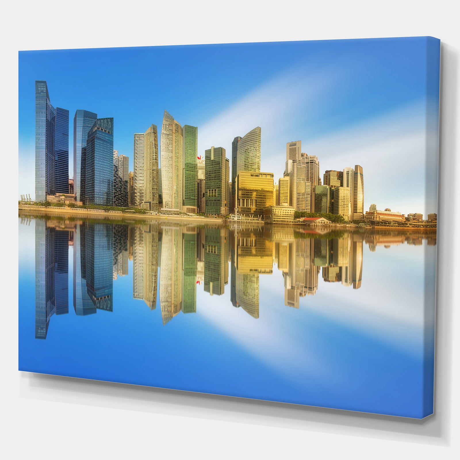 Singapore Marina Bay Skyline - Cityscapes Photography on Wrapped Canvas