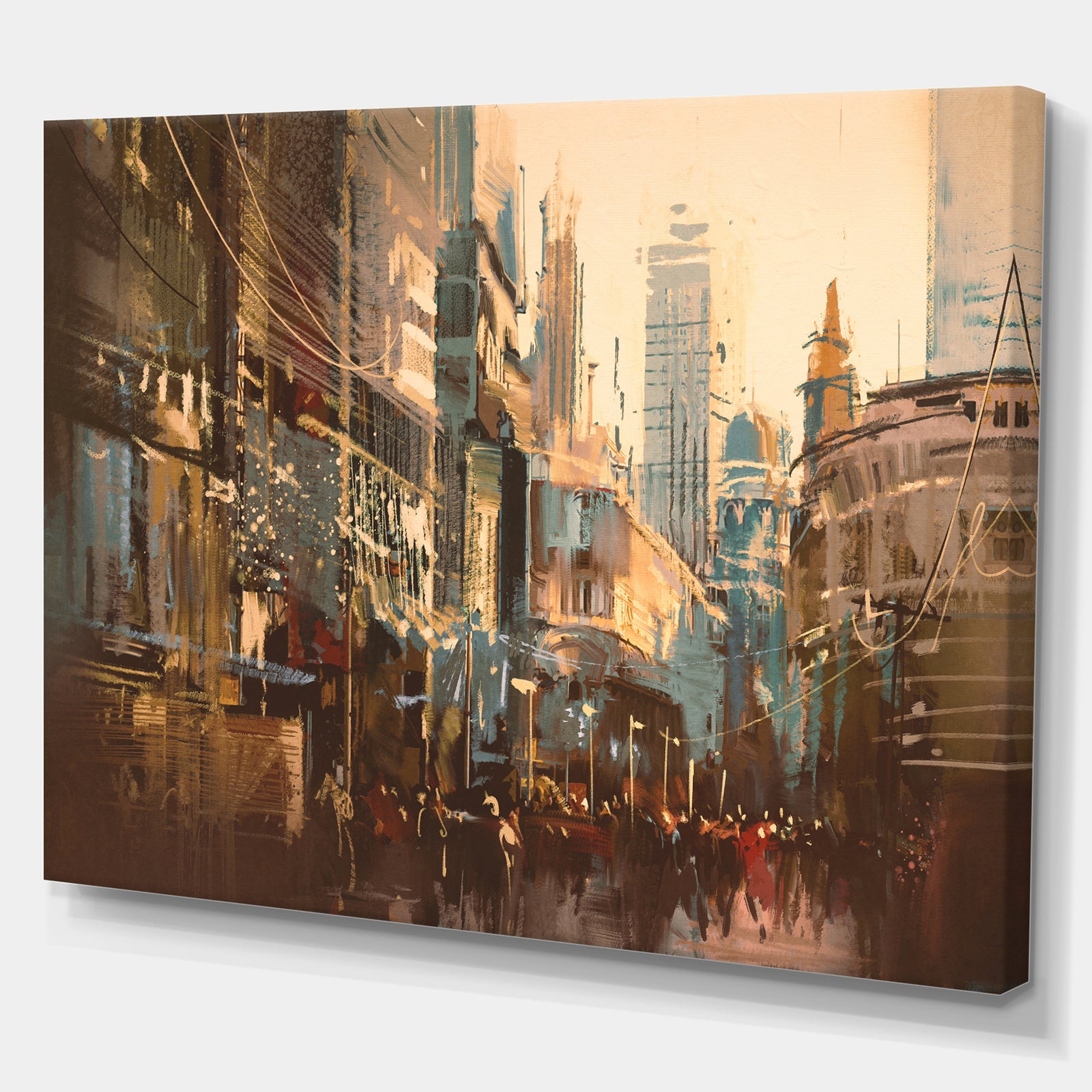 Vintage Town - Cityscapes Photography on Wrapped Canvas