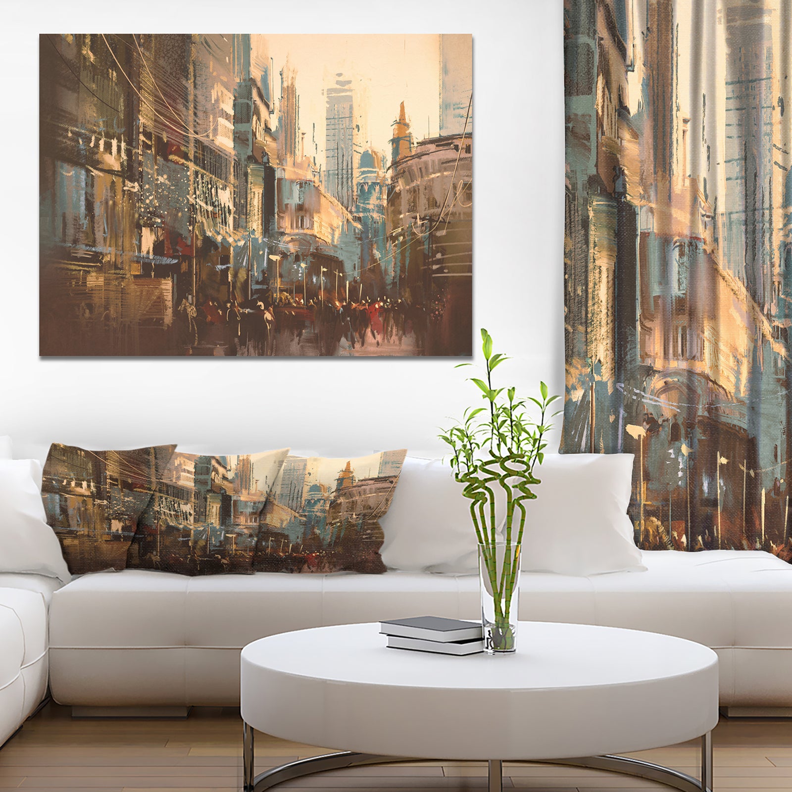 Vintage Town - Cityscapes Photography on Wrapped Canvas