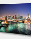 New York City Manhattan downtown - Cityscapes Photography on Wrapped Canvas