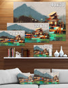 Old fishing village - Cityscapes Painting Print on Wrapped Canvas