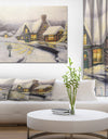 Christmas Home - Cityscapes Painting Print on Wrapped Canvas