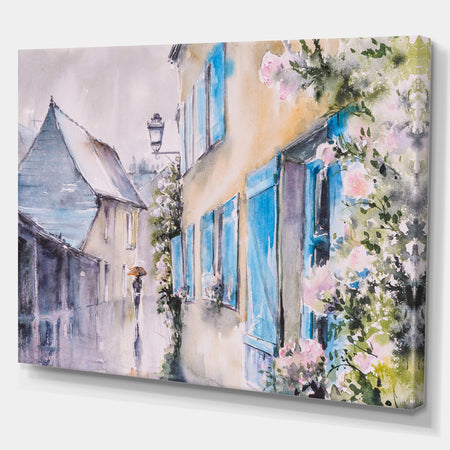 Azay le Rideau - Cityscapes Painting Print on Wrapped Canvas