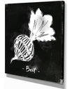 Beet cutting scheme chalk - Farmhouse Food Painting Print on Wrapped Canvas