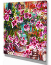 Purple Flowers - Floral Painting Print on Wrapped Canvas