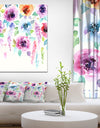 Pastel Watercolor Flower - Floral Painting Print on Wrapped Canvas on Wrapped Canvas