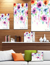 Pastel Watercolor Flower - Floral Painting Print on Wrapped Canvas on Wrapped Canvas