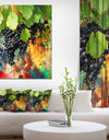 Blue Grape Vine - Farmhouse Floral Painting Print on Wrapped Canvas