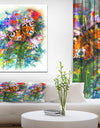 Butterfly peacock - Floral Painting Print on Wrapped Canvas