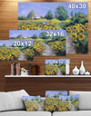 Painted sunflowers field - Floral photography on Wrapped Canvas