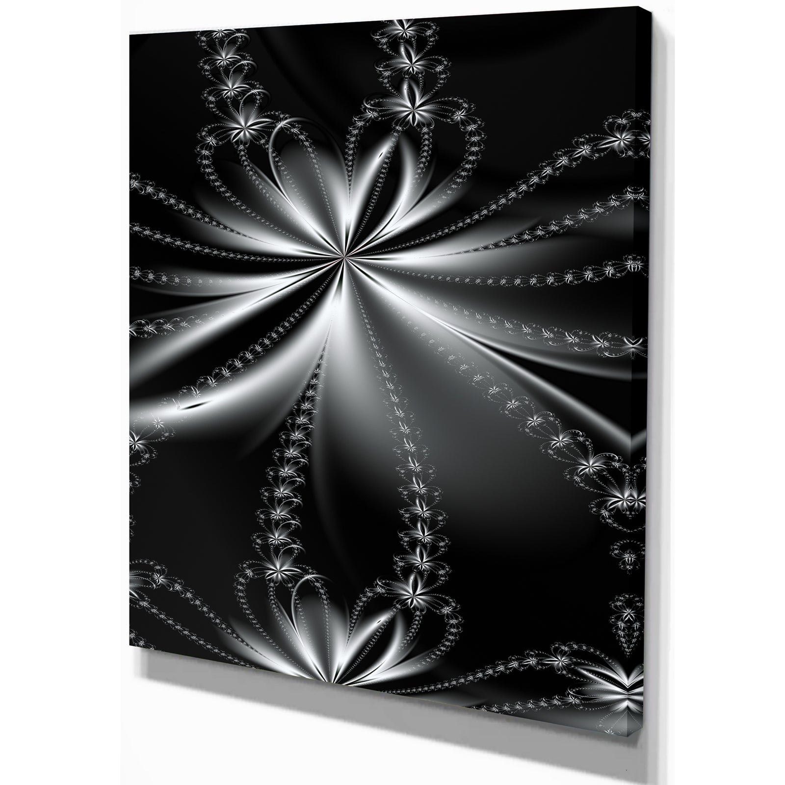 Flower fractal pattern - Digital Art on wrapped Canvas
