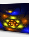 Abstract Explosion of fractal flower - Art on wrapped Canvas