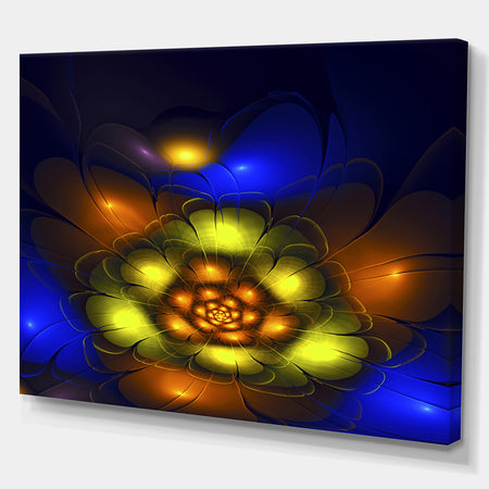 Abstract Explosion of fractal flower - Art on wrapped Canvas