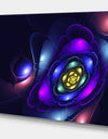 Abstract fractal flower Emerging from Abys - Art on wrapped Canvas