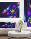 Abstract fractal flower Emerging from Abys - Art on wrapped Canvas