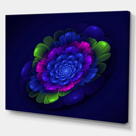 Fractal Summer Abstract flower - Art on wrapped Canvas