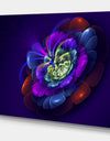 Colorful Abstract fractal flower - Art on wrapped Canvas